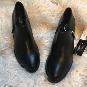 Vionic Orthaheel Black Ankle Booties NEW